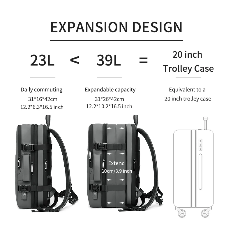 Business Laptop Bags16 Inch Waterproof Designer Custom Travel Bags Luggage Laptop Other Backpacks for Men