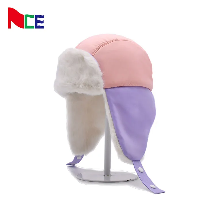 Winter Trooper Hat Customized Faux Fur Ear Flap Trapper Russia Hat Padded Trooper Hat for Men Women