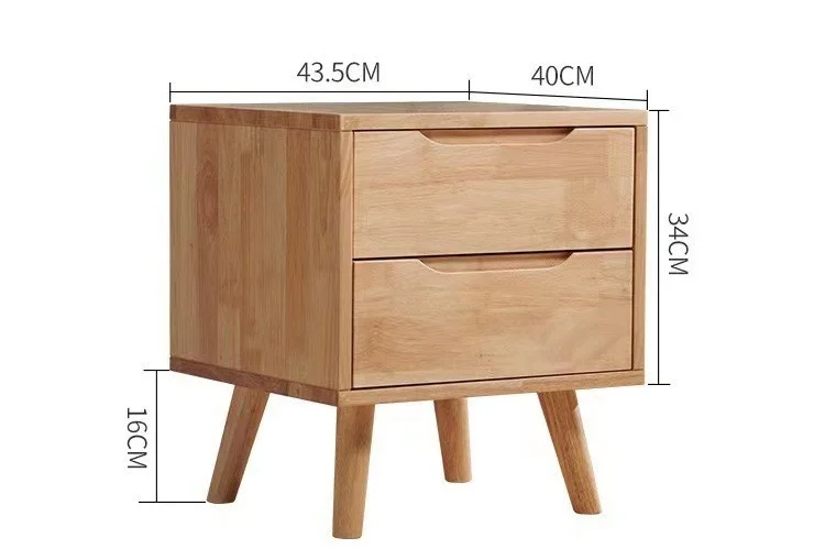 Solid wood bedside table simple modern home small apartment bedroom bedside table apartment hotel storage cabinet
