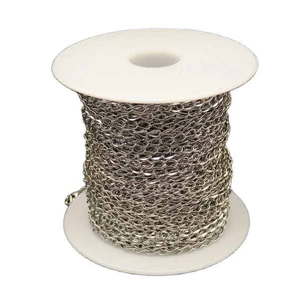 Мужская серебряная цепь из нержавеющей стали в рулонах