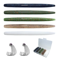 Truscend  New Arrival 6pcs/bag Hot Sale Tpr Material 12cm 10cm 8cm 6cm Soft Bait Worm Soft Plastic Fishing Baits Soft Swim Bait