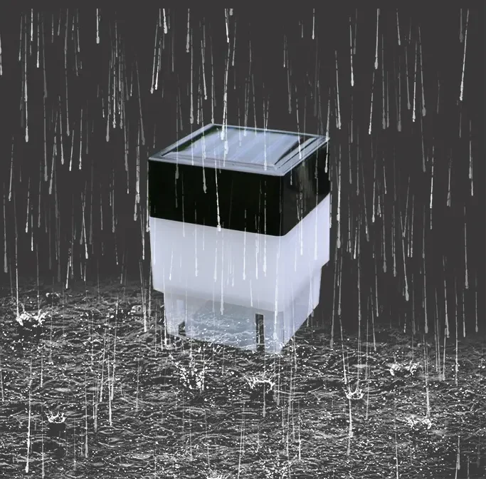 Led Square Solar Fence Light Tube Garden Landscape for Post Deck Lamp Bollard Gate Pillar