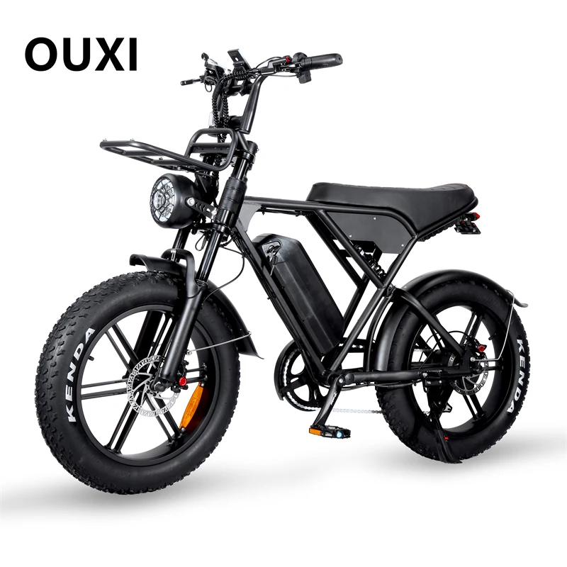 OUXI H9 250W Electric Bike 1000W Fat Tire Ebike Integrated 48V Lithium Battery Fatbike Rear Hub Motor Ebiike for Adults