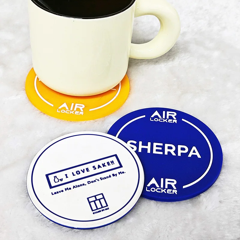 Wholesale Promotion Custom round Soft PVC Car Cup Holder Tea Coaster Classic Style for Coffee and Customizable