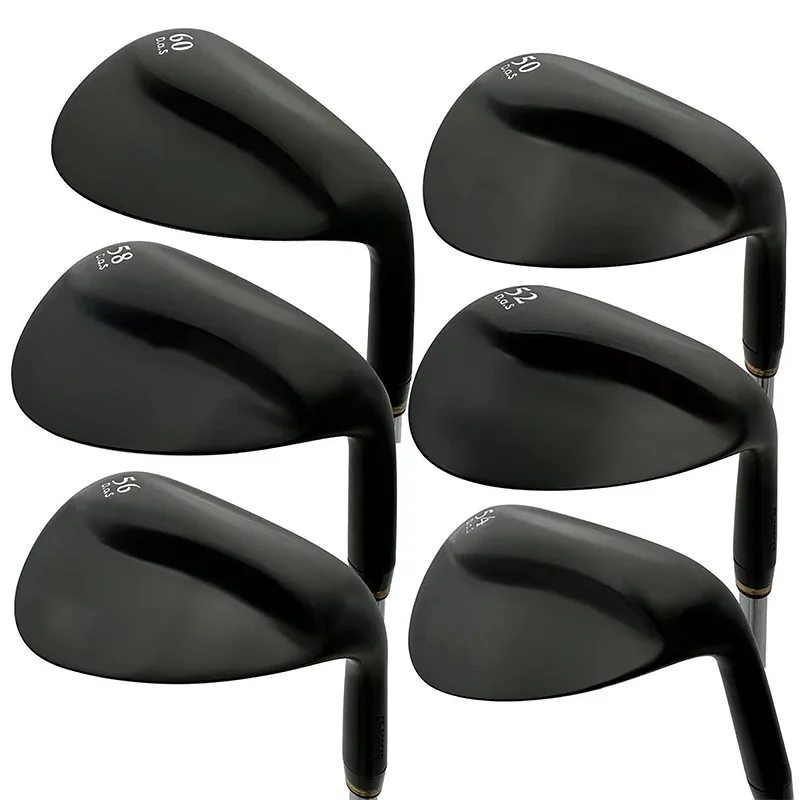 In Stock Golf Wedges 50/52/54/56/58/60 Degree Head Black Cast Steel Golf Wedge Set