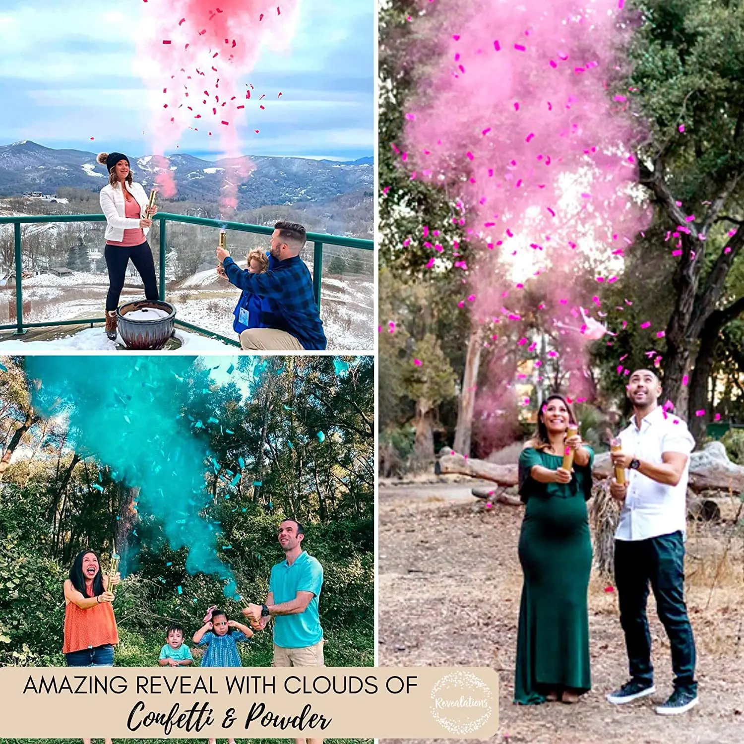 Fast dispatch biodegradable gender reveal confetti cannon party poppers confetti & spray