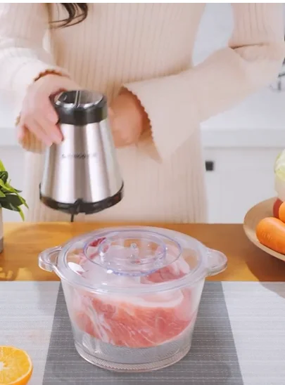 Household Stainless Steel Multi-functional Borosilicate Glass Electric Mincer Meat Grinder Chopper