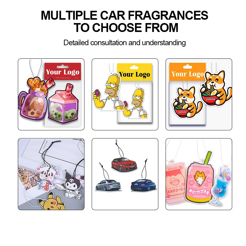 All  Air Freshner/Freshener For Cars Black Paper Scents Smell Hanging Car Fragrance Long Lasting Perfume Ice Logo Freshener
