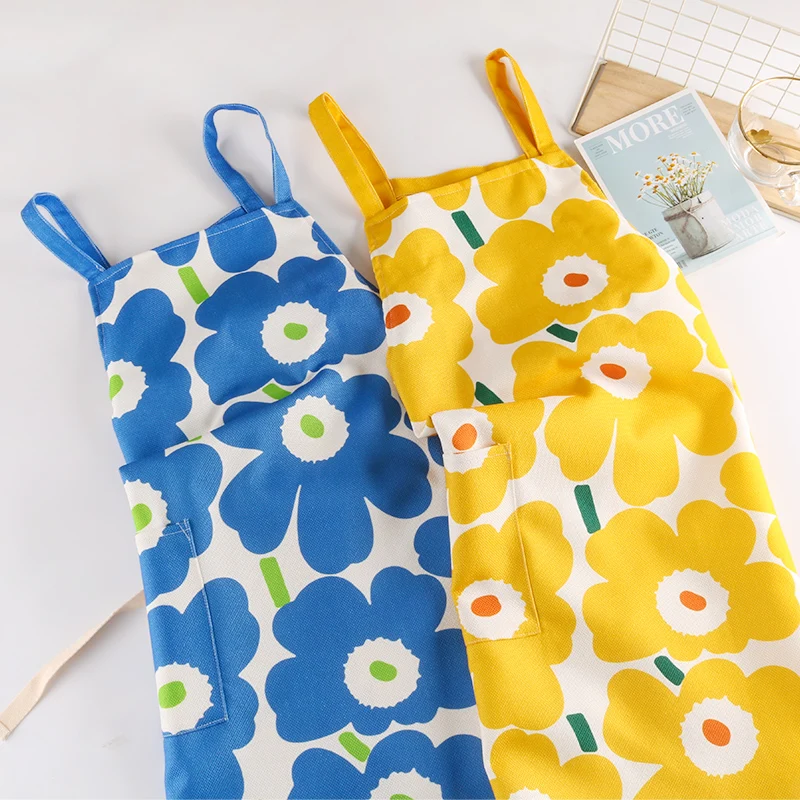 High quality household work apron Custom Logo Chef Cotton/Polyester Waiter Unisex Uniform Cooking Kitchen Bar Aprons