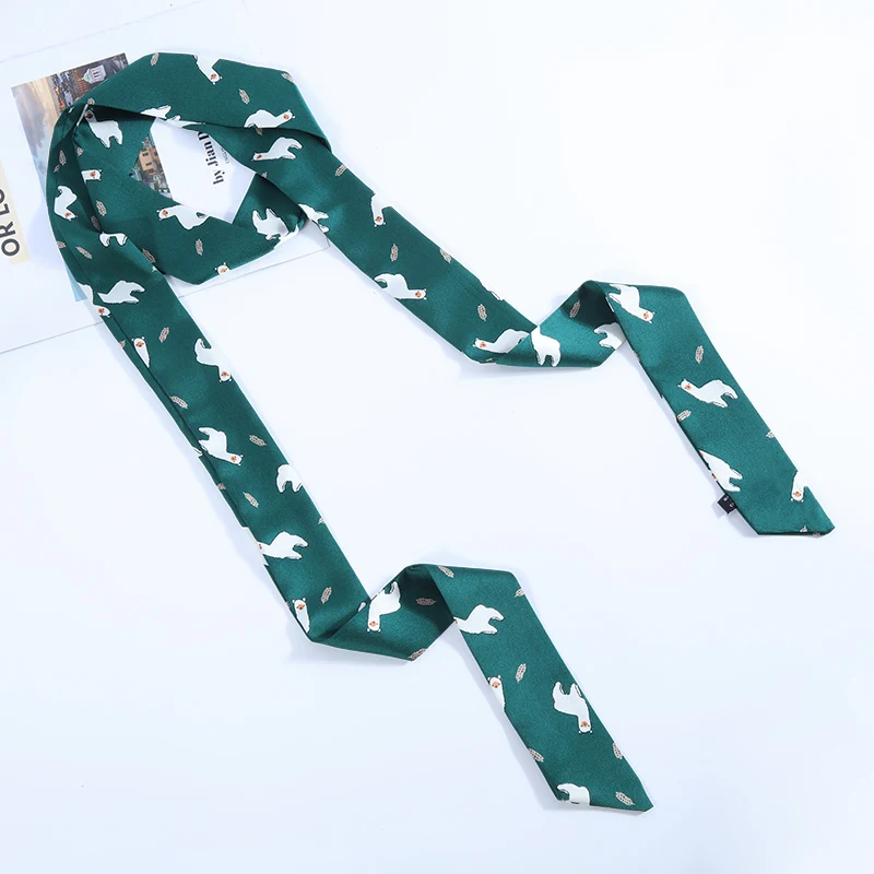 
Wholesale Fashion Printing Long Strip scarf Decorative Silk Scarf 