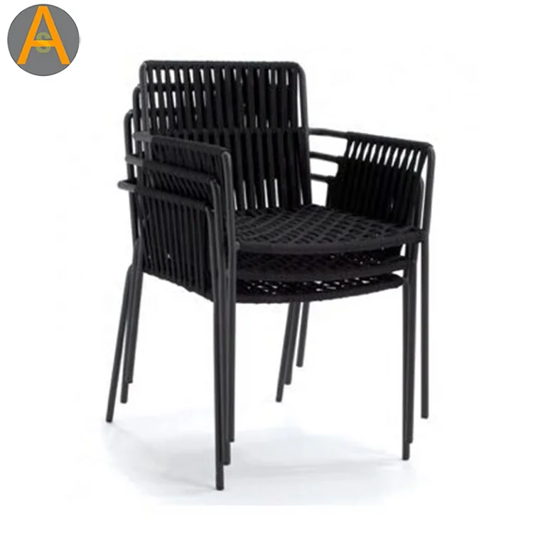 New design patio furniture set natural rattan cafe table and chair aluminum garden set
