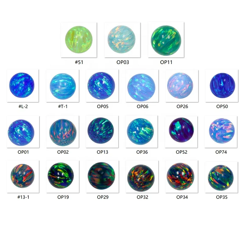 wholesale price Various Color Smooth Ball synthetic opal for jewelry