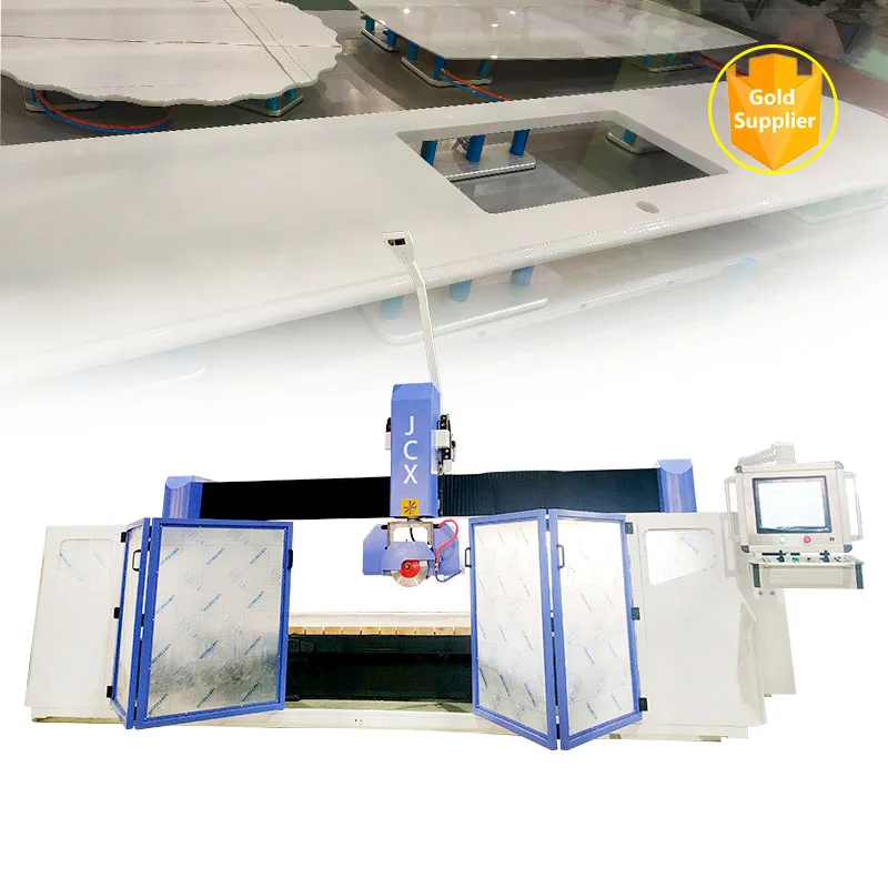 JCXstone Multifunctional granite slab cutting machine 5 Axis CNC Bridge Saw Stone Cutting Machine