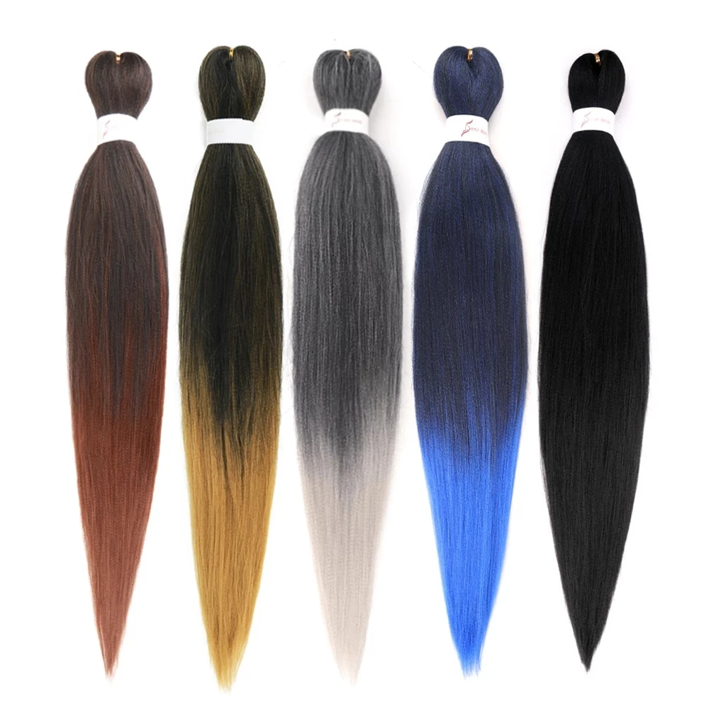 Synthetic Ombre Yaki Easy Braids Hair Jumbo Braiding Hair Extensions Pre Stretched for Women