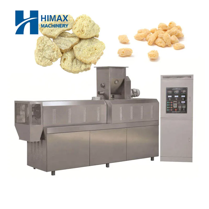 soya meat making machine tvp tsp maker machine twin screw textured soya chunks production line