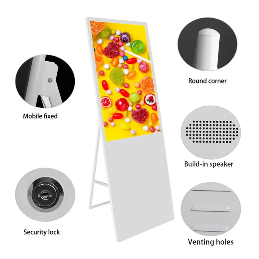 43 49 50 55 inch Indoor advertising Android lcd display digital signage screen portable lcd digital poster