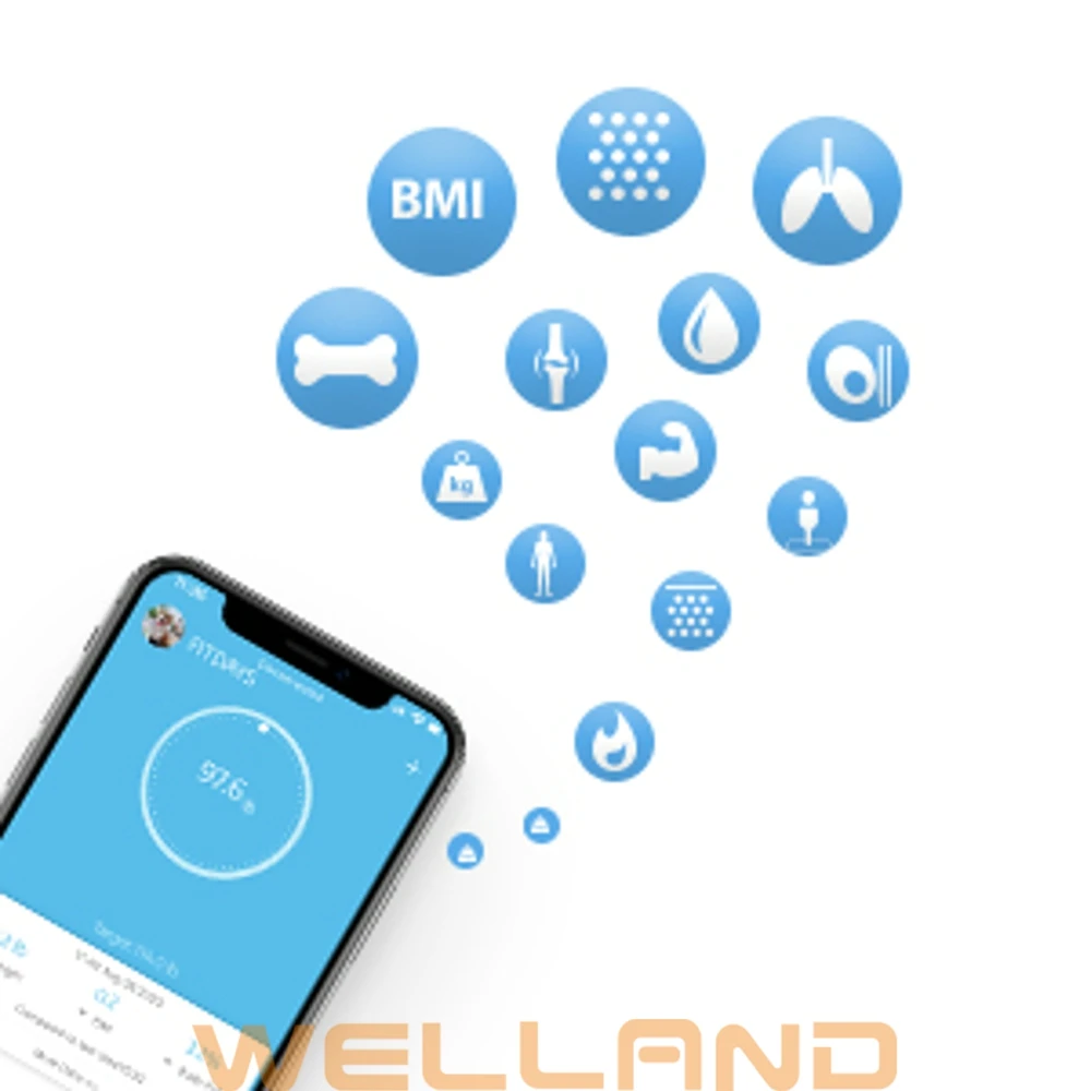  Новые умные бытовые цифровые весы Welland для фитнеса с