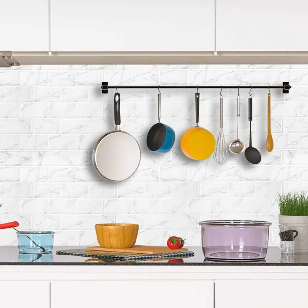 Home wall decoration smart vinyl tile light 3D peel and stick backsplash mosaic kitchen tiles