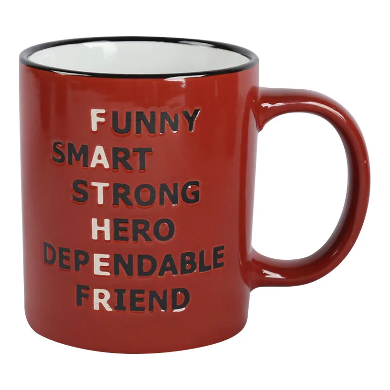 Two-color letters can be customized coffee cup home coffee shop hot-selling ceramic cup