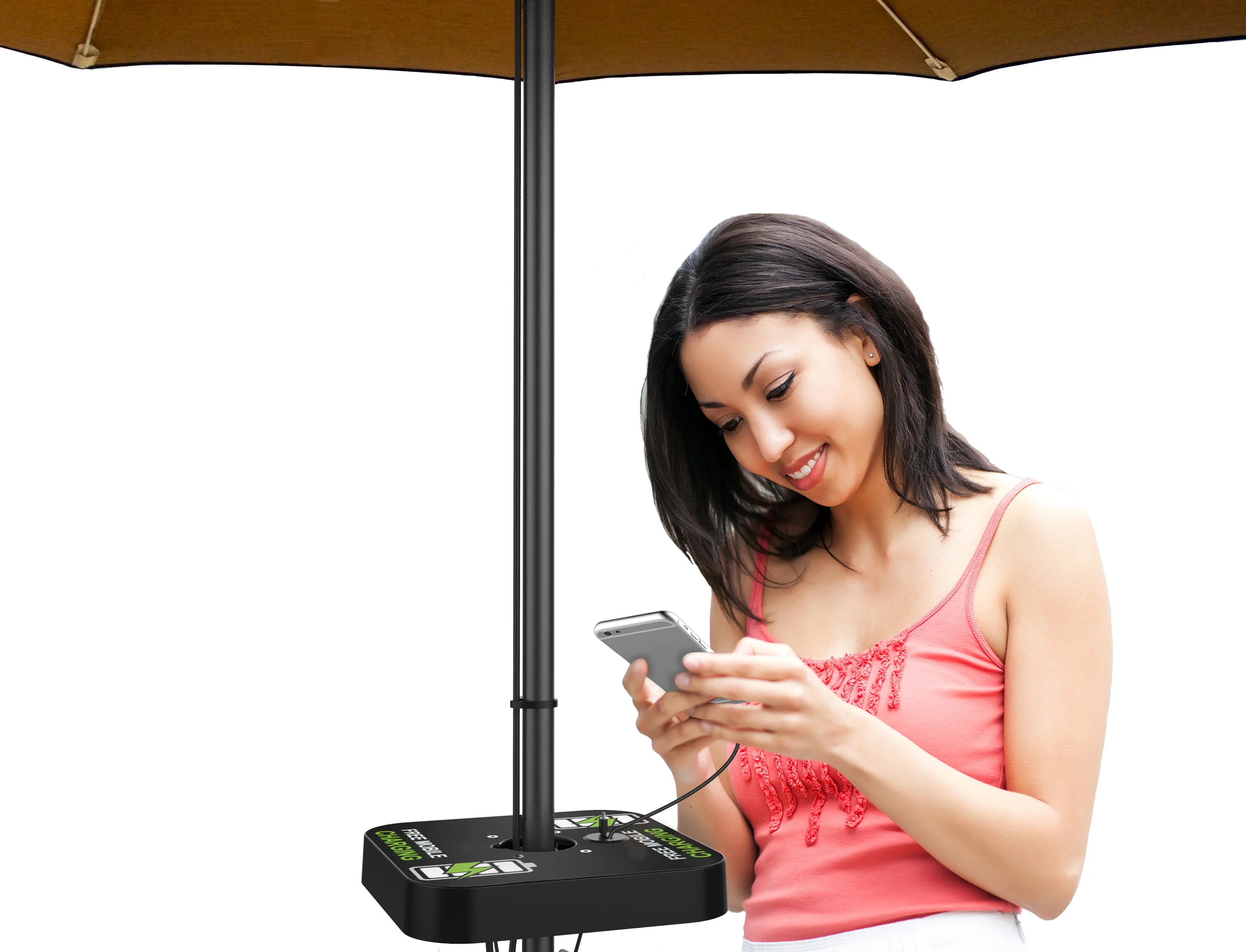 Sun umbrella Solar power charging station cell phone charging station Chargers Batteries fast charging Multi-grid charging
