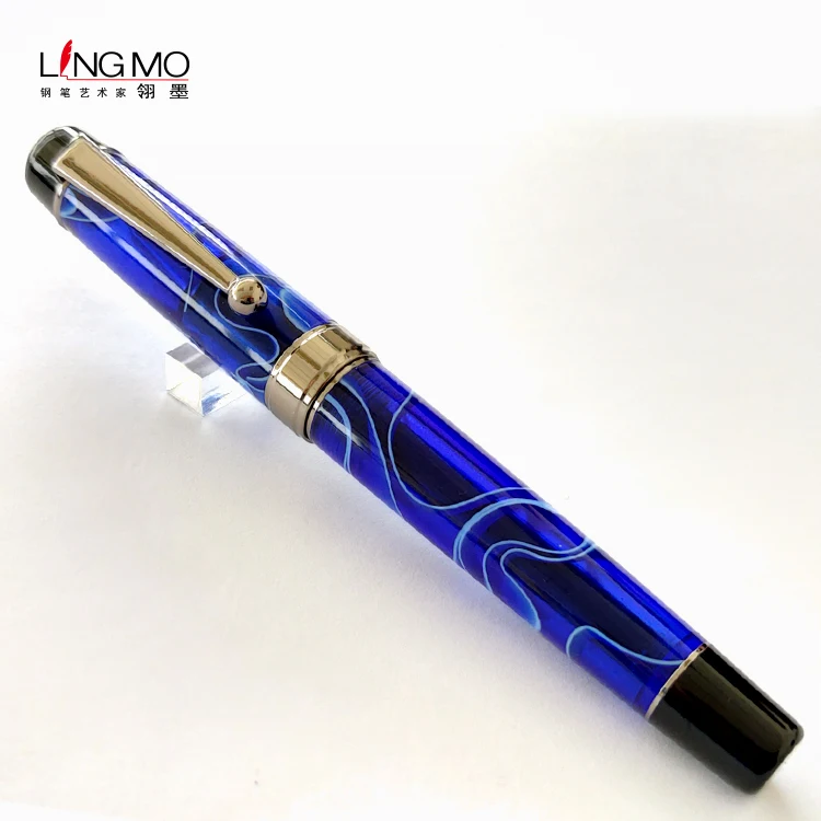 Lingmo Роскошная ручная работа с логотипом OEM шариковая ручка Высокое качество Акриловые