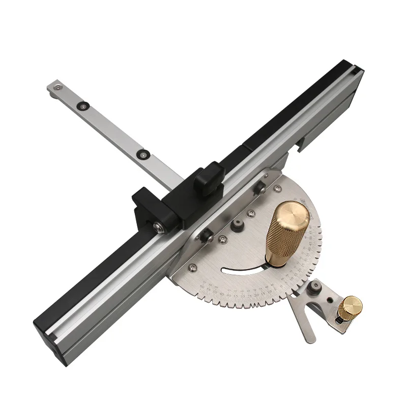 Miter Gauge Aluminum Profile Fence With Track Stop Table Saw Router Miter Gauge Saw Assembly Ruler For Woodworking Tools DIY