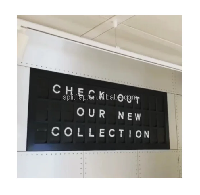 airport terminal information display board split flip flap billboard