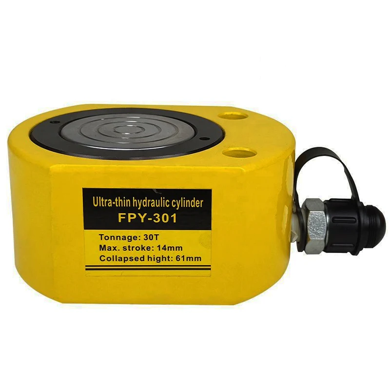 Steel Material FPY-301 Ultra-thin Hydraulic Cylinder 30T High Tonnage Corrosion Resistant Single Acting Hydraulic Cylinders