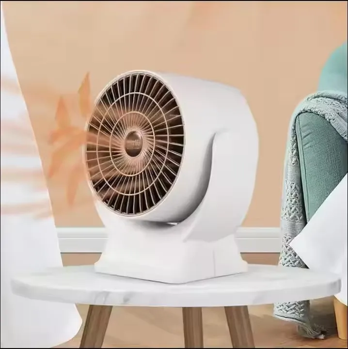 Portable Mini Home Office Electric Heater PTC Quick Silent Hot Air Blower Small Desktop Warm Air Fan