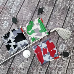 Golf Towel Ball Cleaner Golf Tees Bag Sports Microfiber Cleaning Towel Washcloth With Keychain Buckle