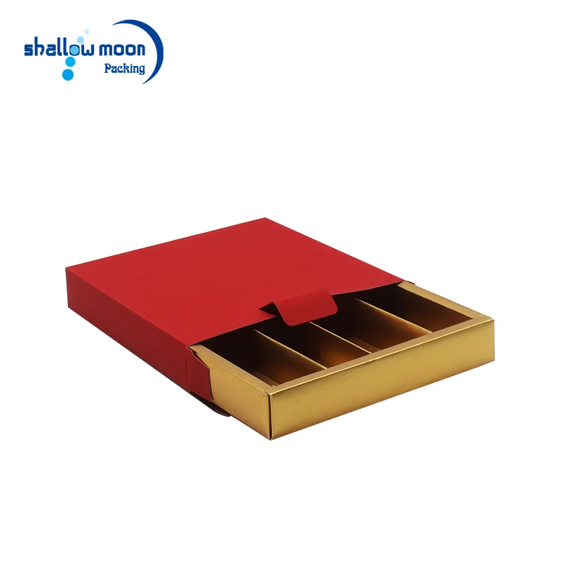 Cardboard sliding drawer packing lipstick eyelash gift box custom shoe chocolate candy sliding kraft paper rigid box