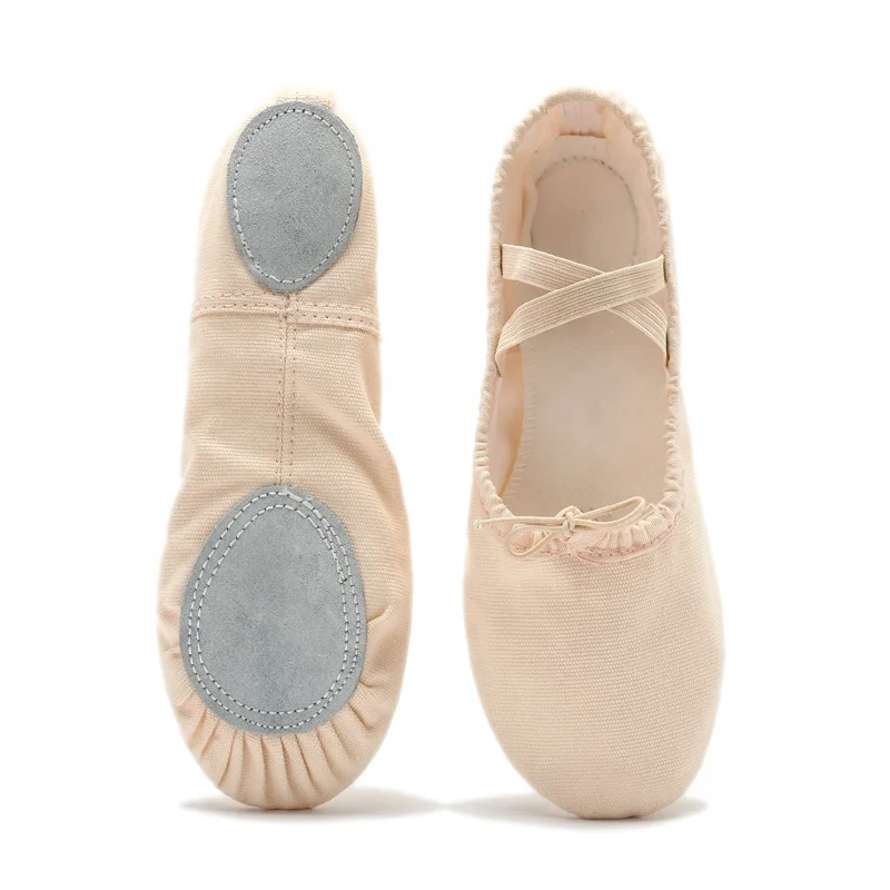
Factory direct sales canvas soft girls ballet shoes 