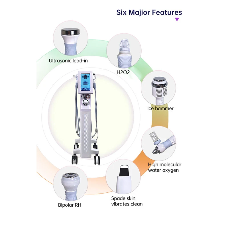 6 in 1 water dermabrasion face skin care beauty machine makeup removal and cleansing device