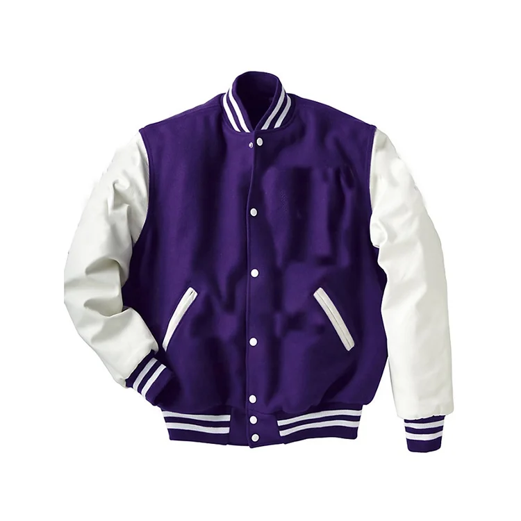 utility 2023 Wholesale Men Custom Cotton Fleece Baseball Jacket Letterman Blank Hooded Jacket