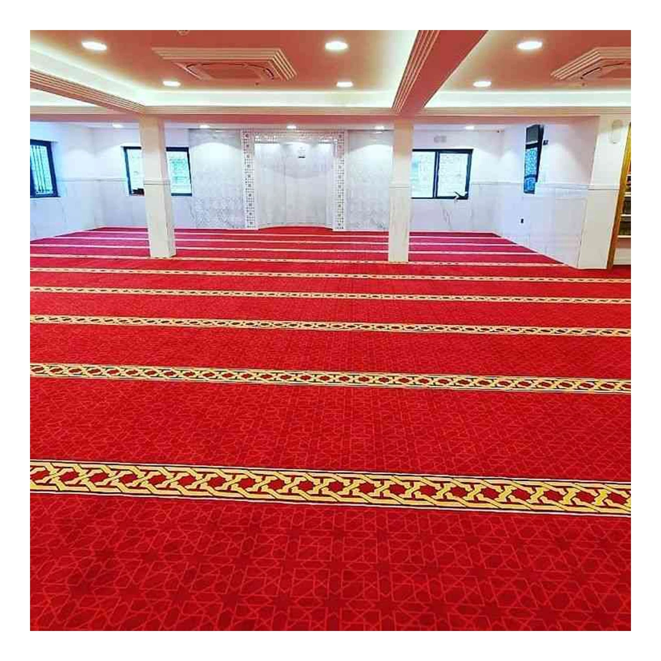 10mm Soft High quality anti slip PP Solution Dyed Mosque Carpet Design Carpet
