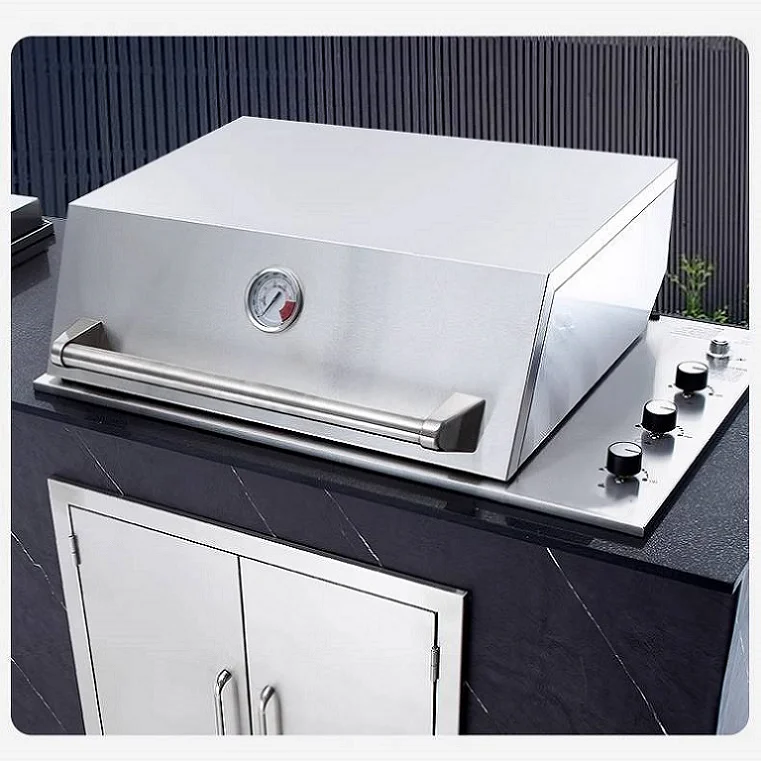 Hot Sale BBQ Grills Stainless Steel 3 Burners Gas Grill Counter Top Grill BBQ mini