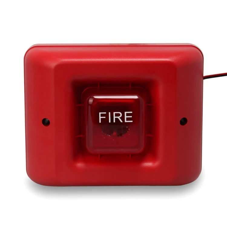 24VDC High Volume Loud Fire Alarm Strobe Sounder Firefighting Emergency Siren with Light
