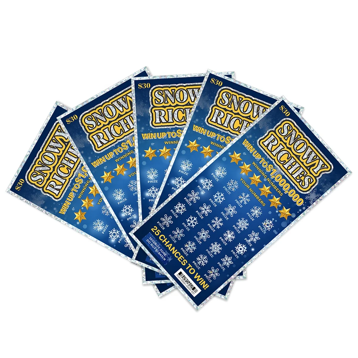 Design Unique Double-Sided Printing Variable Data Patterns Finish Type Lottery Printing for Lottery Draws