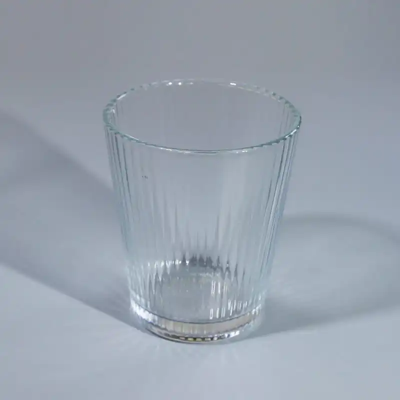 Discover Elegance in Simplicity with Our Vertical Stripe Glass Water Cups