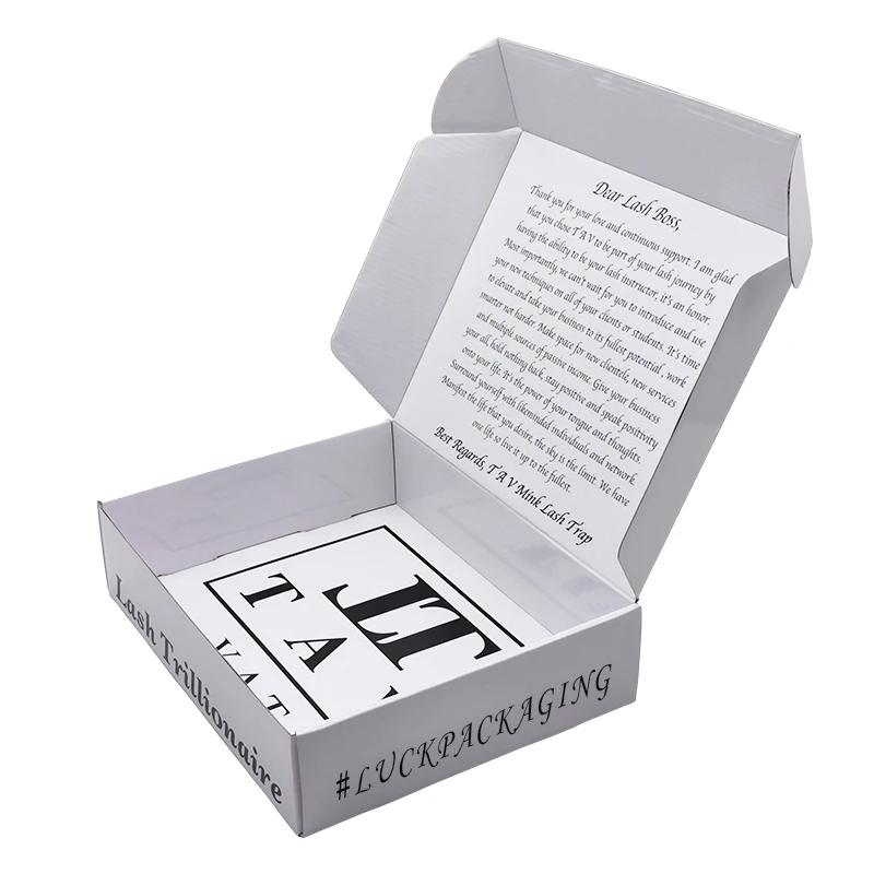 Wholesale customized baby clothes colored soap literature packing express shipping white glossy mailer boxes with custom logo