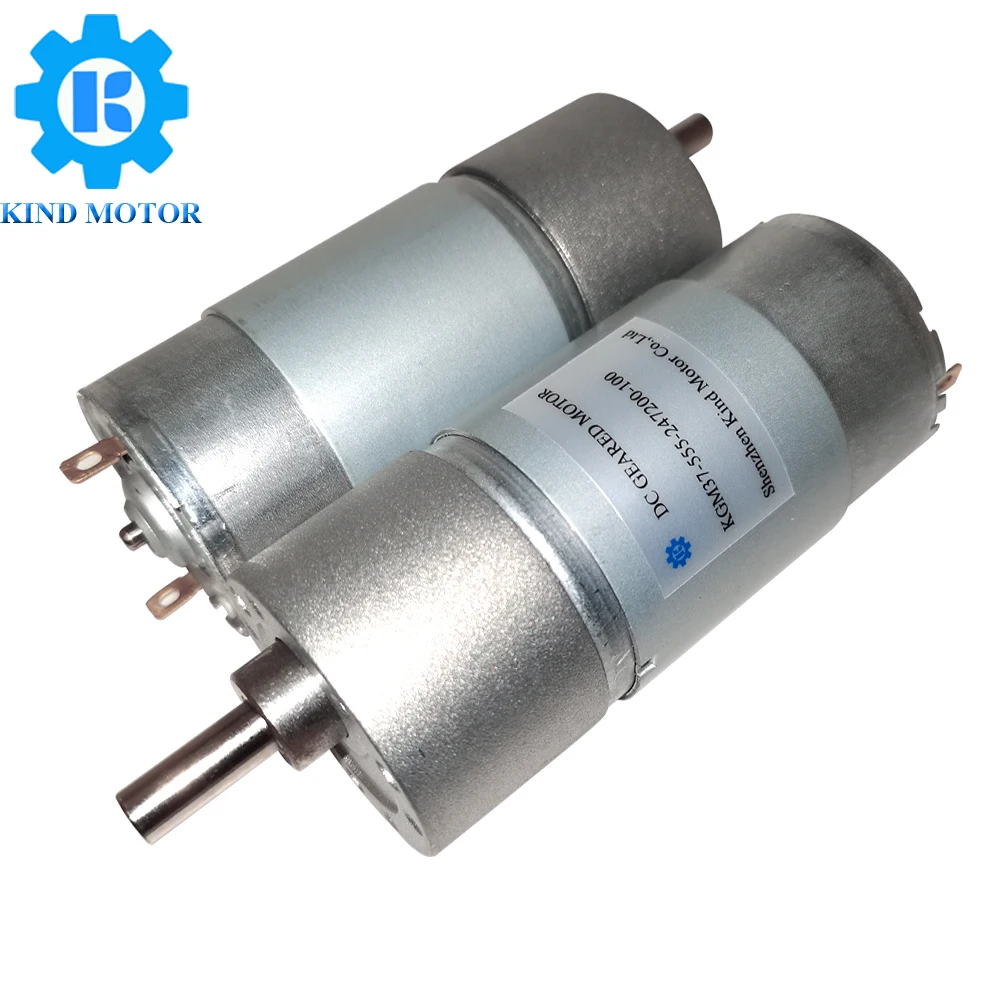 High torque low noise GM37-555 37mm 131:1 dc 6v-36v dc gear motor with encoder
