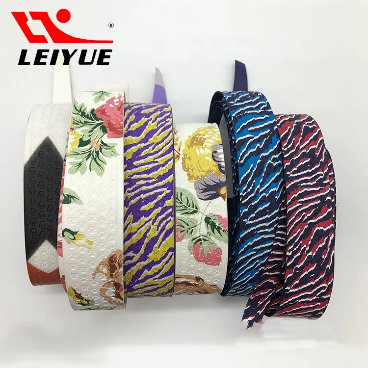 customized printed PU leather grip tape racket overgrip