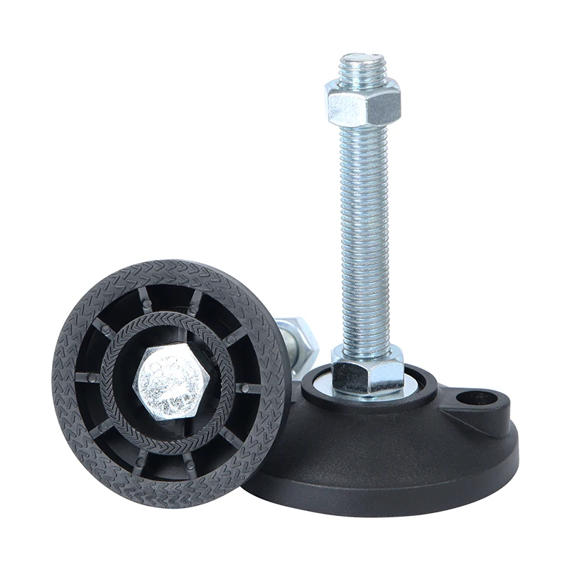 Galvanized Fixed Foot Cup Bolt Swivel Leveling Feet Anti-vibration Machine Leveling Feet M14 Carbon Steel Nylon Industrial Free
