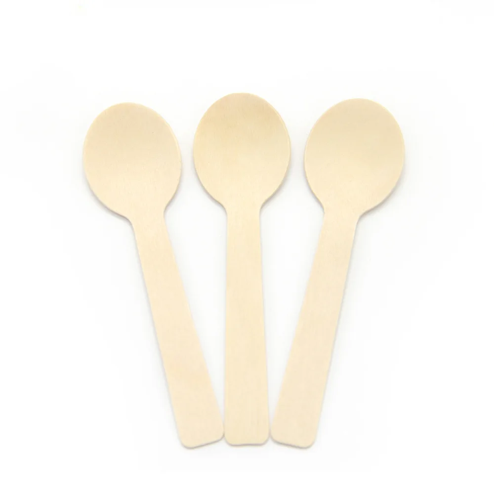 Durable Using Low Price Wooden Ice Cream Spoon Scoop Flat Disposable Wooden Ice Cream Spoon