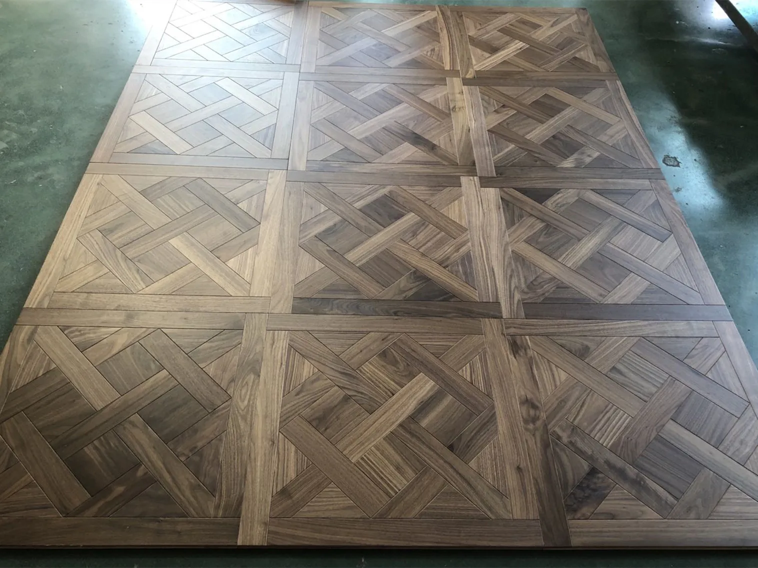 Walnut versailles parquet engineered wood flooring