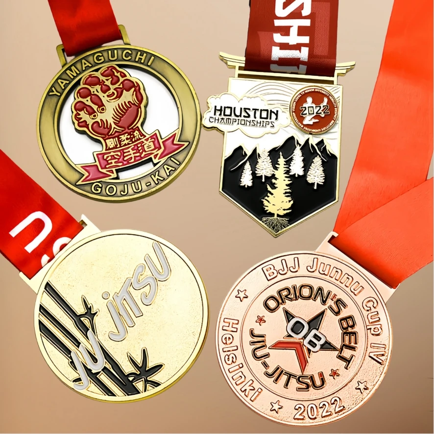 Custom 3D Kung Fu Metal Taekwon-Do Mundial Jiu Jitsu Award Ju Jutsu Judo Itf Taekwondo Karate International Medals