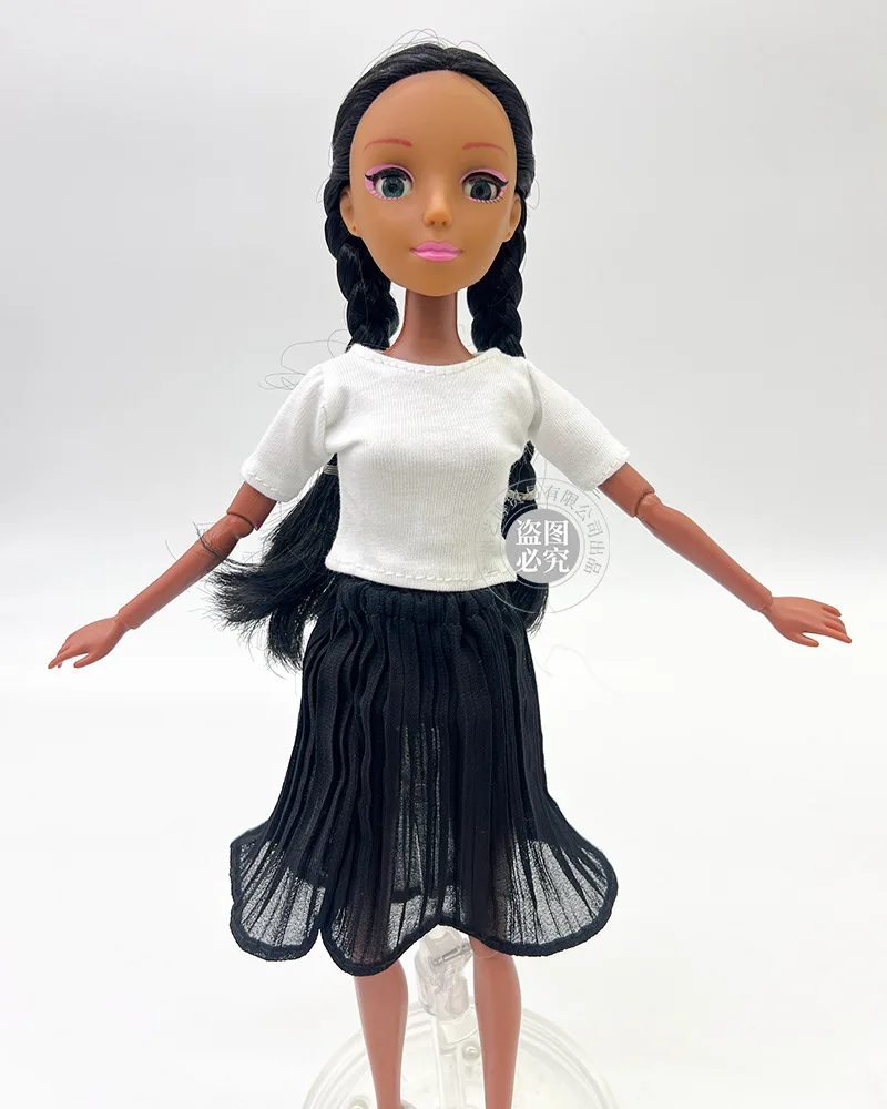 30cm doll clothes with more folds than half skirt, elastic dressing, toy accessories, mini skirt
