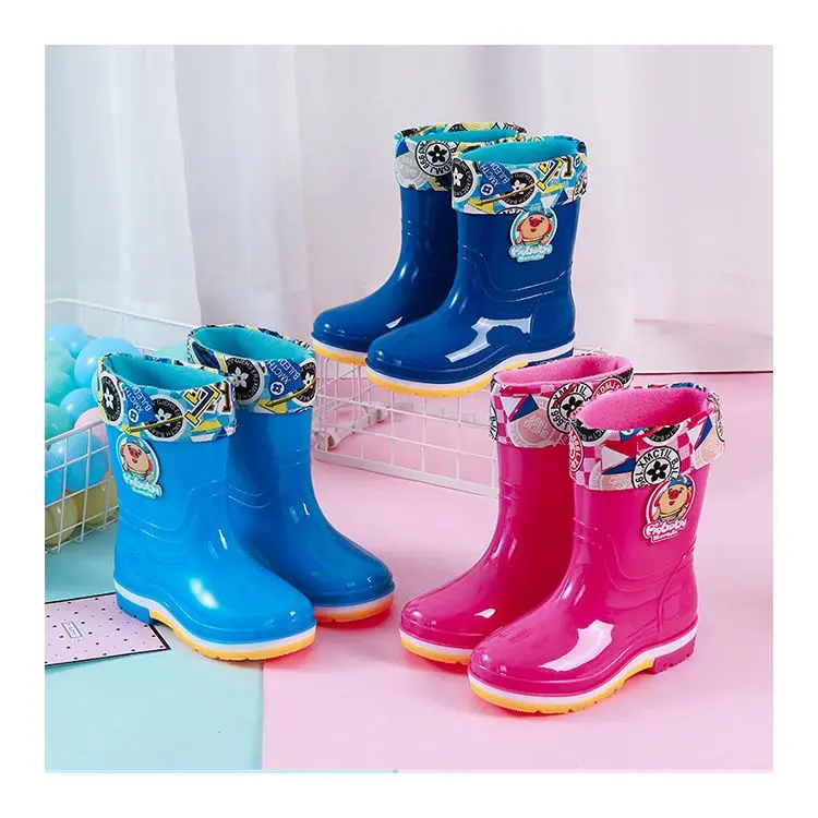 QZHR 2020 rain boots bag for children waterproof shoes