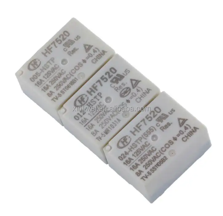 Hot Selling Ready to ship 4pin power relay 5V 12V 24V relay HF7520-005-HSTP HF7520-012-HSTP HF7520-024-HSTP