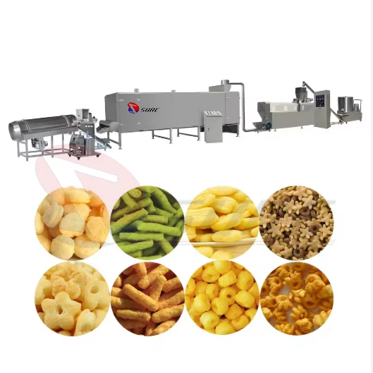 Extruded Corn Puffed Snacks Food Production Line/Puff Corn Snack Making Machine/Puff Snack Making Machine